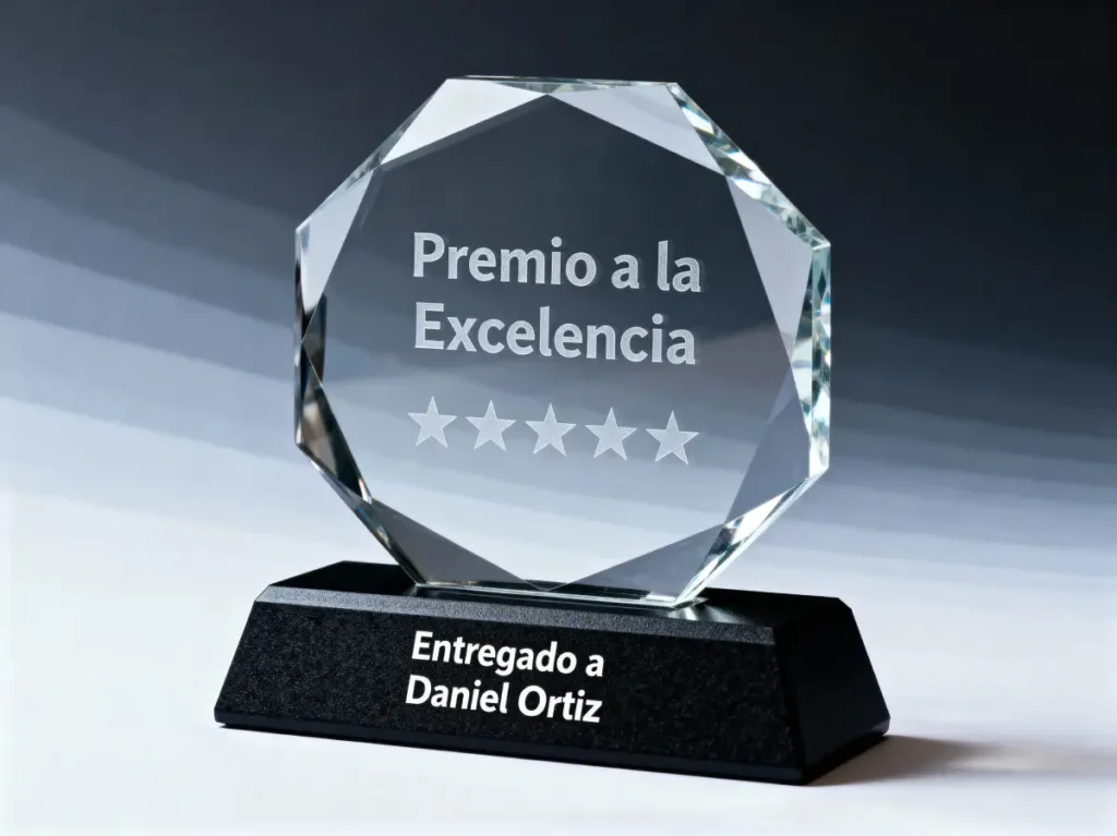 Trofeos en vidrio premiacion