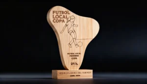 trofeos madera personalizados